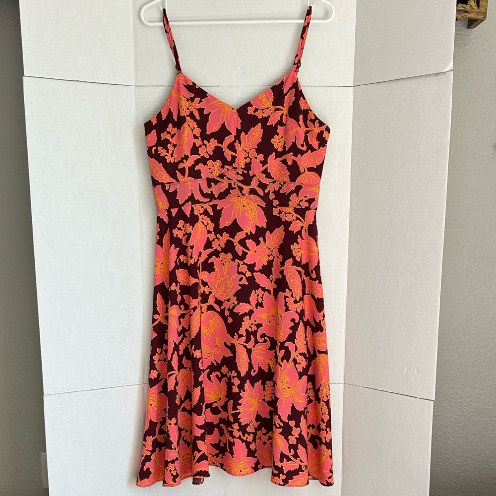 Loft Outlet Women’s Spaghetti Strap Midi Dress, Tropical Floral, Size 8